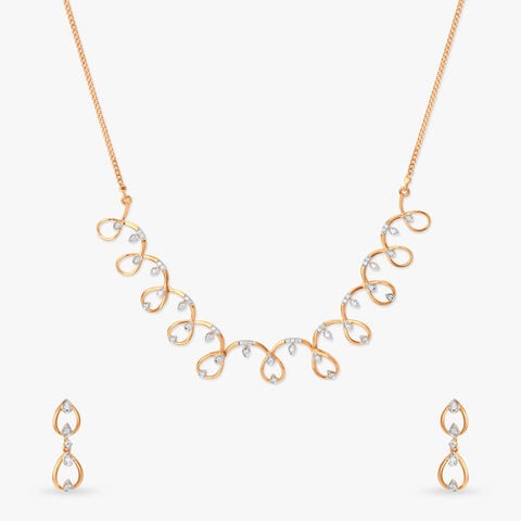 Whispering Vine Diamond Necklace Set