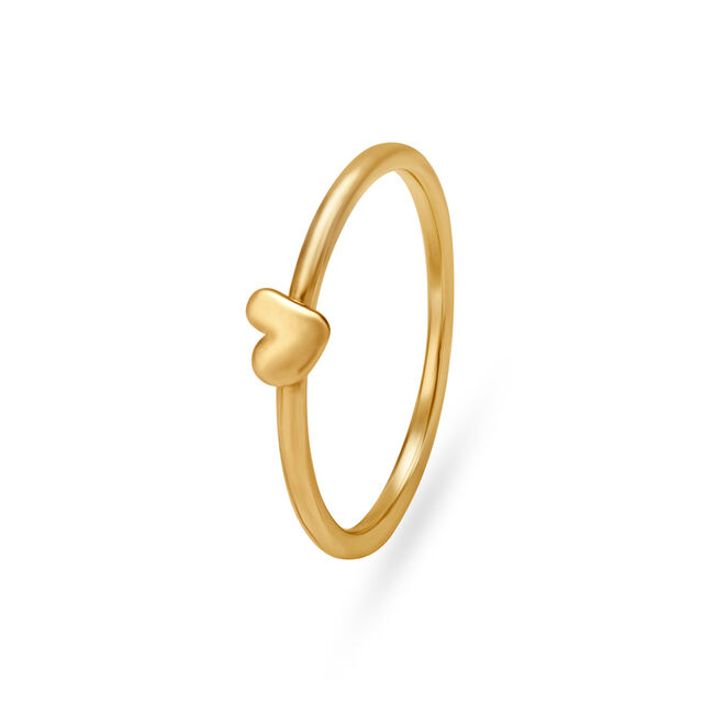 14KT Yellow Gold Heart-Shaped Finger Ring,,hi-res image number null