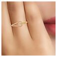 Beautiful 18 Karat Yellow And Rose Gold and Diamond Looped Ring,,hi-res image number null