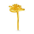 Dazzling Yellow Gold Flower Finger Ring,,hi-res image number null