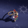 Gemstone Symphony 14KT Navaratna Finger Ring,,hi-res image number null