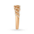 Dreamy 18 Karat Rose Gold Wavy Diamond Ring,,hi-res image number null