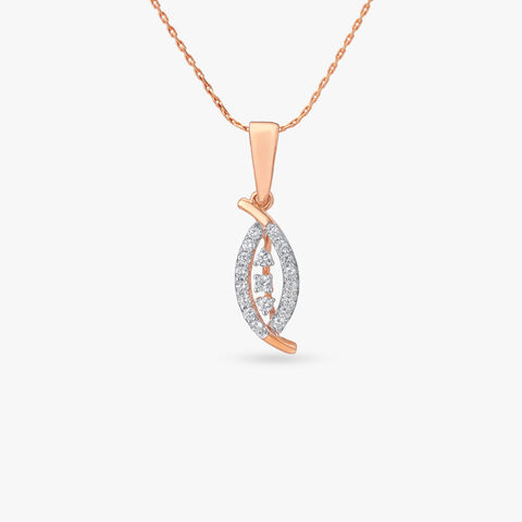 Sculpted Marquise Diamond Pendant