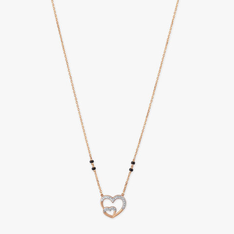 Layered Heart Diamond Mangalsutra