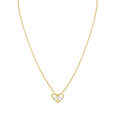 Triple Heart Pattern Gold Pendant with Chain for Kids,,hi-res image number null