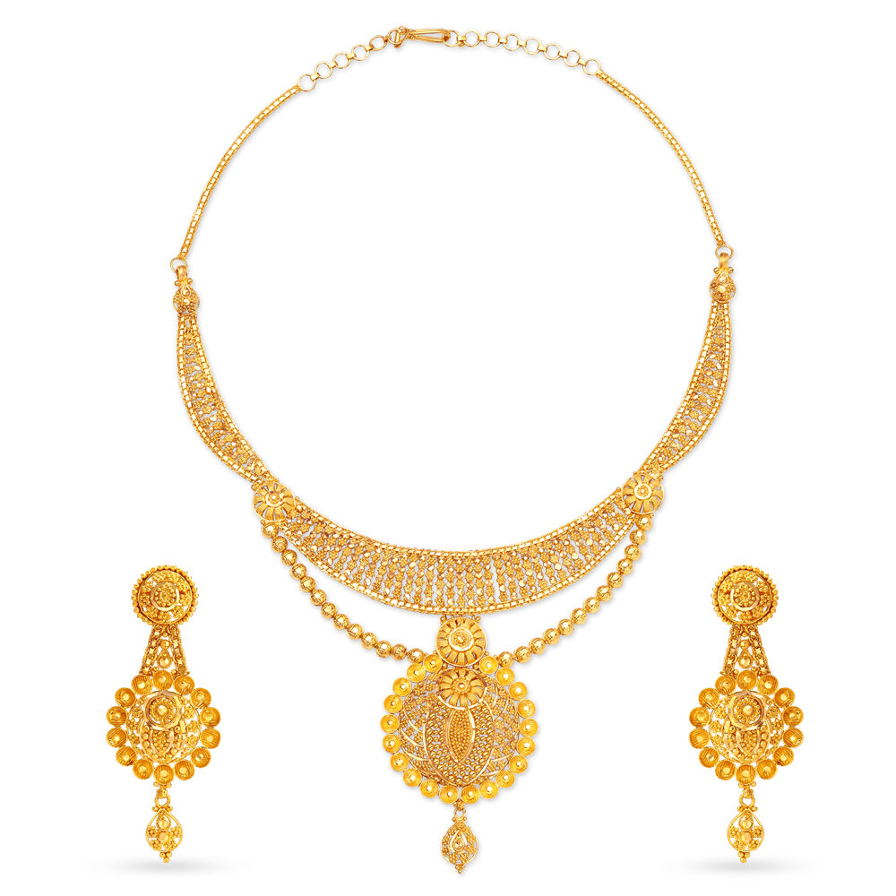 Bridal jewellery sets gold from tanishq shop