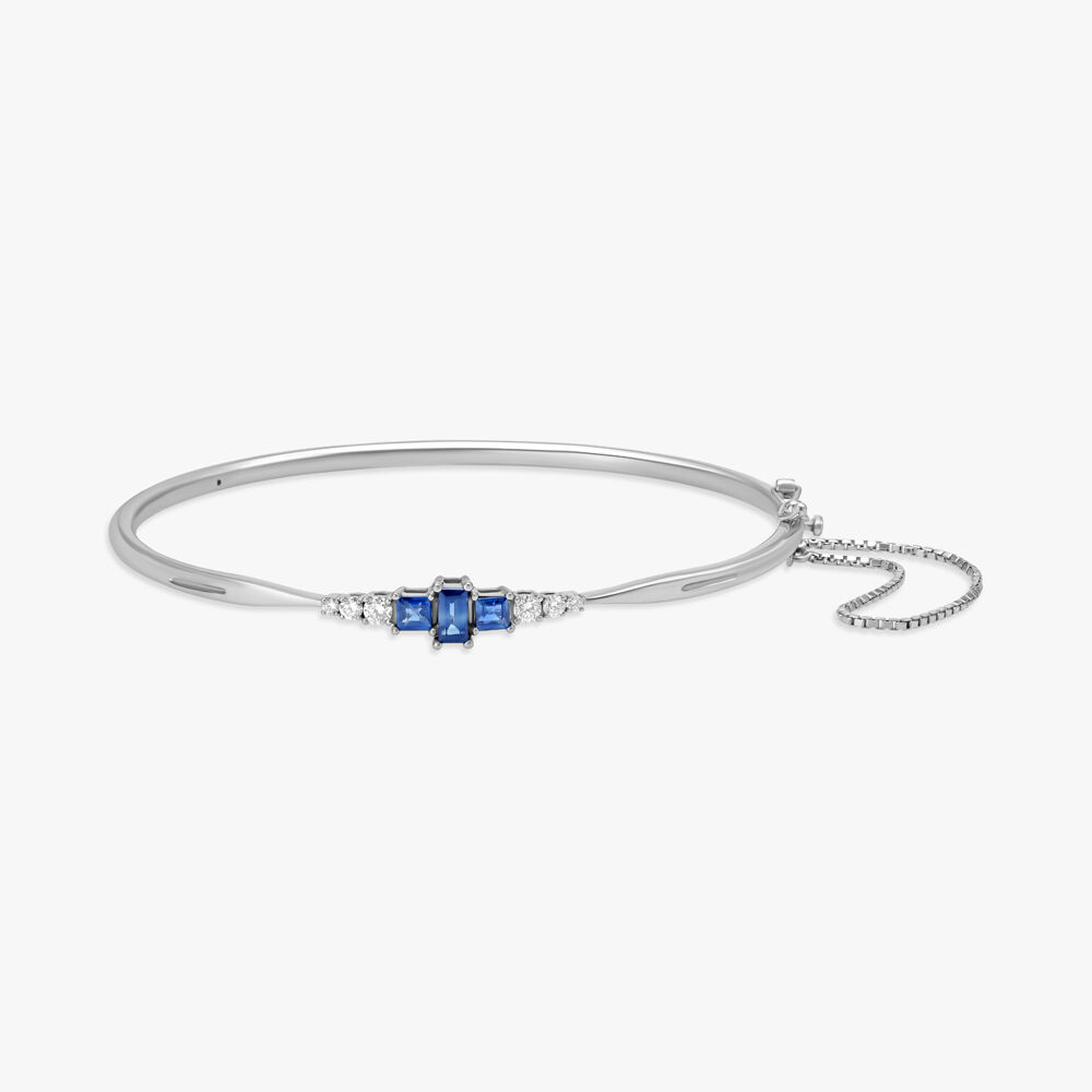 Ruby, Emerald, Sapphire and Diamond 18K White Gold Bracelet – MEMORIA