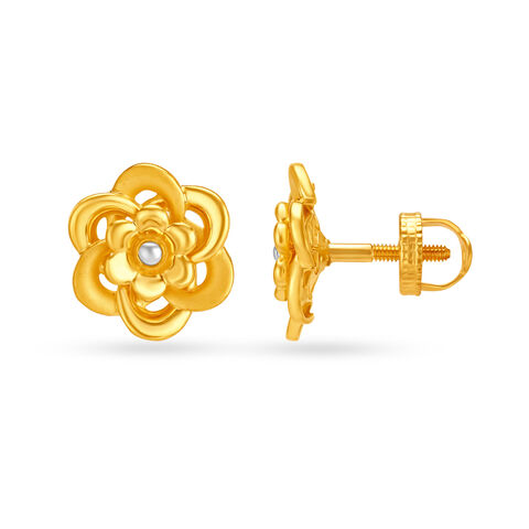 Flashy Floral Stud Earrings