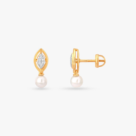 Luminous Leaf Diamond Drop Earrings