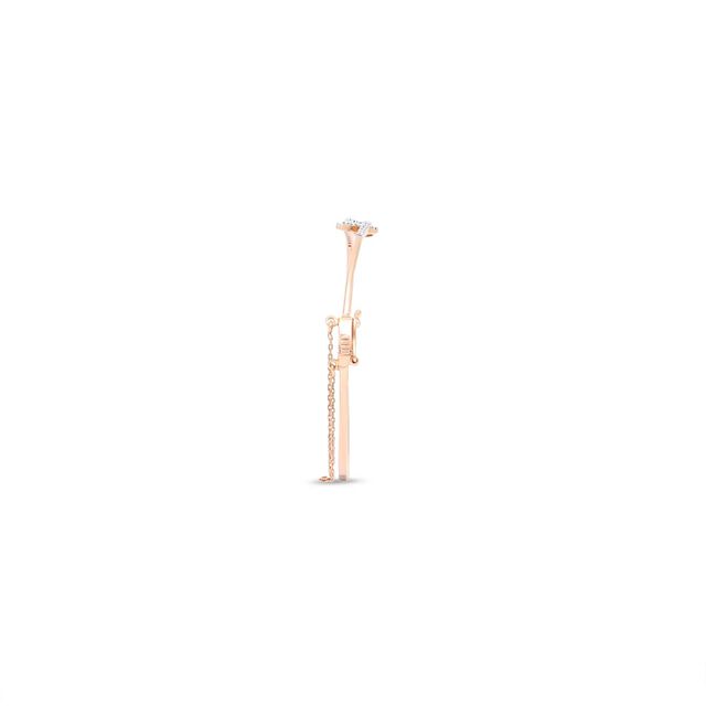14 KT Rose Gold Fluid Diamond Bangle,,hi-res image number null