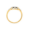 18 KT Yellow Gold Geometric Sparkle Diamond Ring,,hi-res image number null
