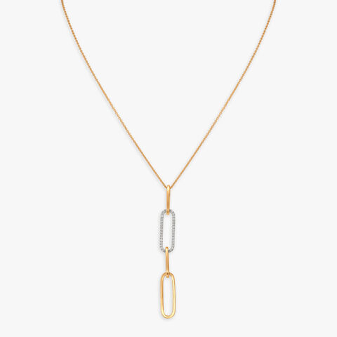 Golden Serenity Pendant with Chain