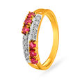 Surreal Eclectic Diamond Ring with Rubies,,hi-res image number null
