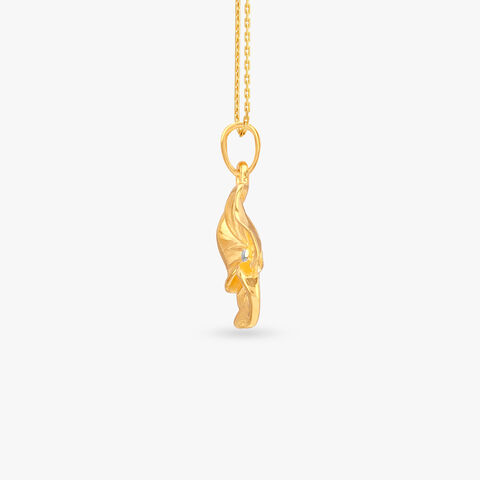Radiant Flower Gold Pendant