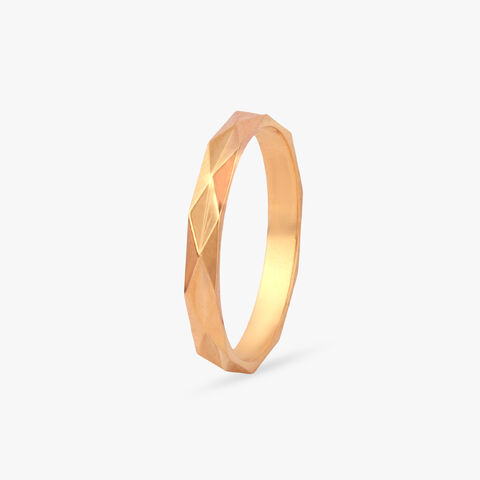 Geometric Gleam Gold Ring