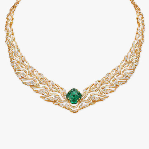 Regal Crown Diamond Necklace Set