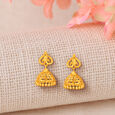 Traditional Spade Pattern Charming Gold Jhumkas,,hi-res image number null