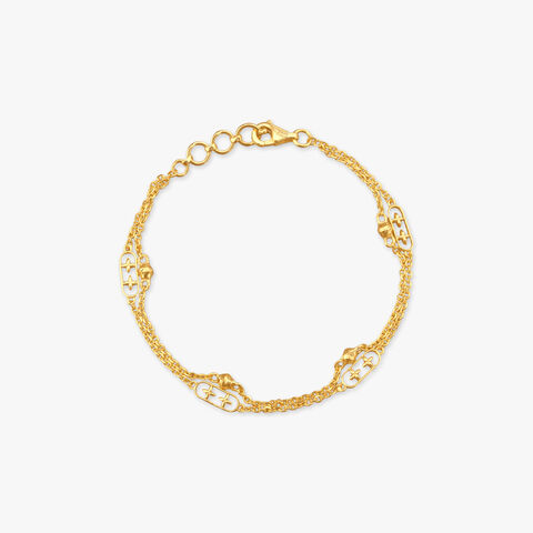 Filigree Link Gold Bracelet