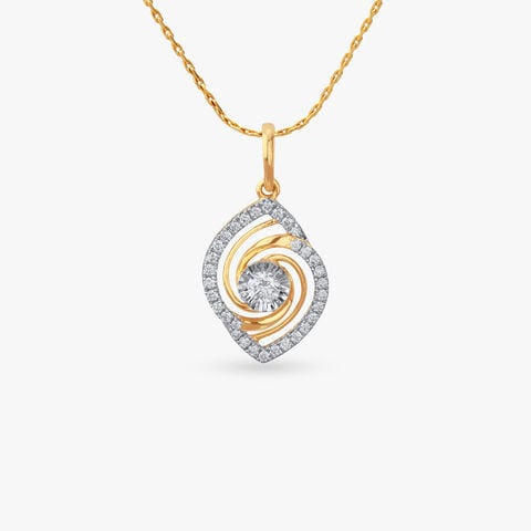 Radiant Spiral Diamond Pendant