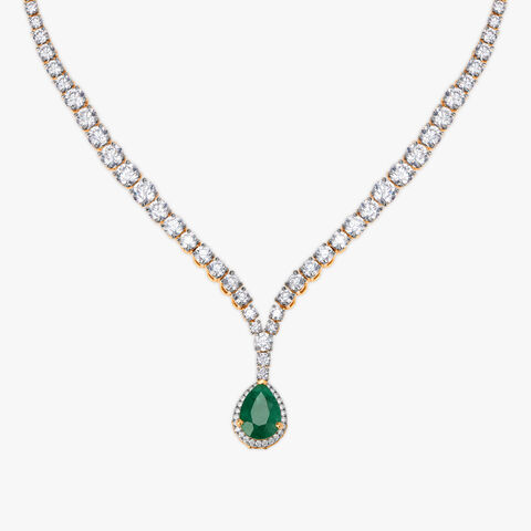 Flamboyant Flair Celeste Solitaire Necklace