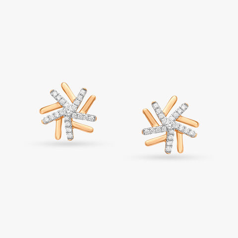 Lovely Flowers Diamond Stud Earrings