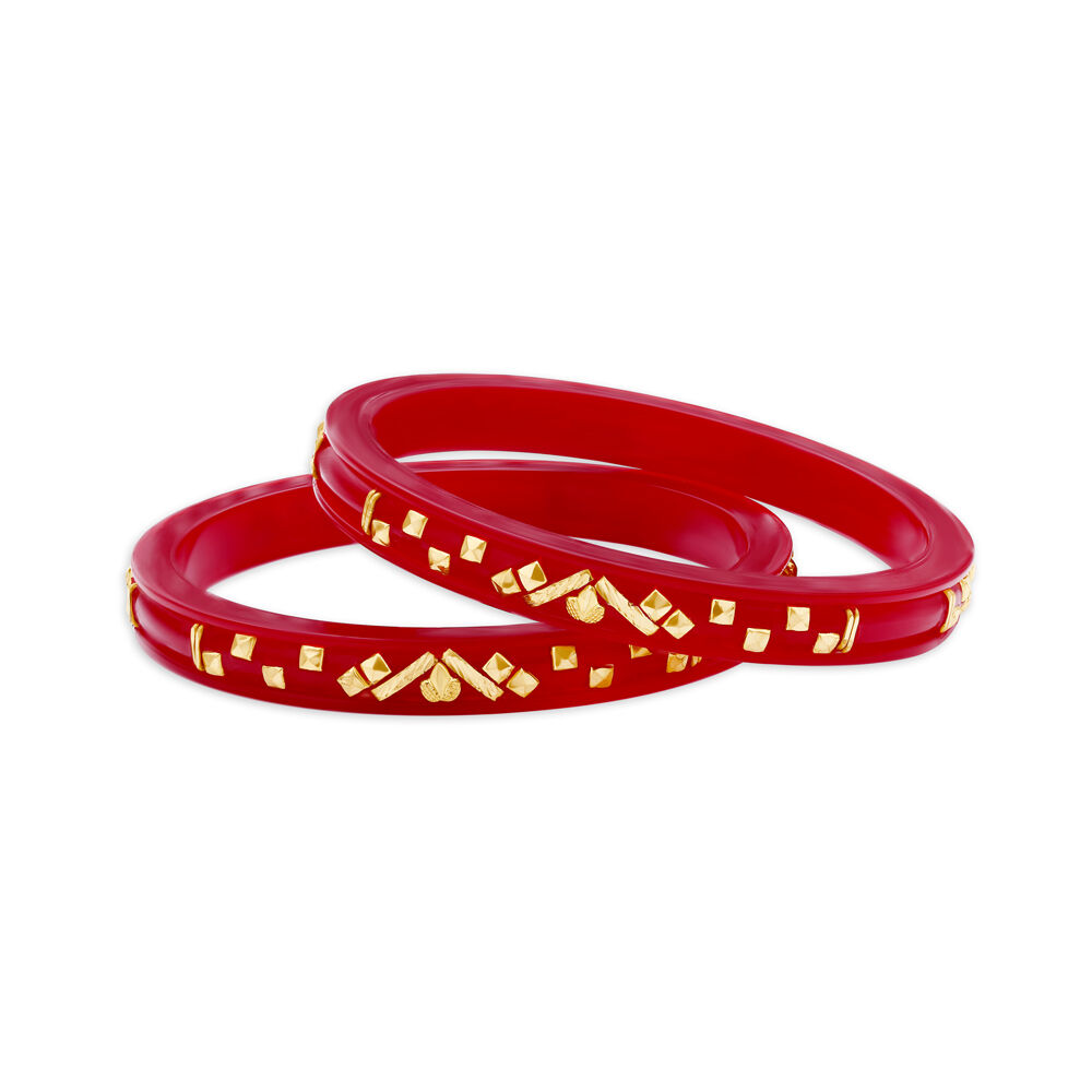 Tanishq red bangles top