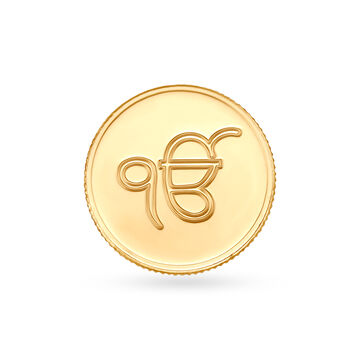 10 gram 22 Karat Gold Coin with Ek Onkar Satnam design