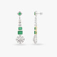 Cascading Diamond and Green Onyx Earrings,,hi-res image number null