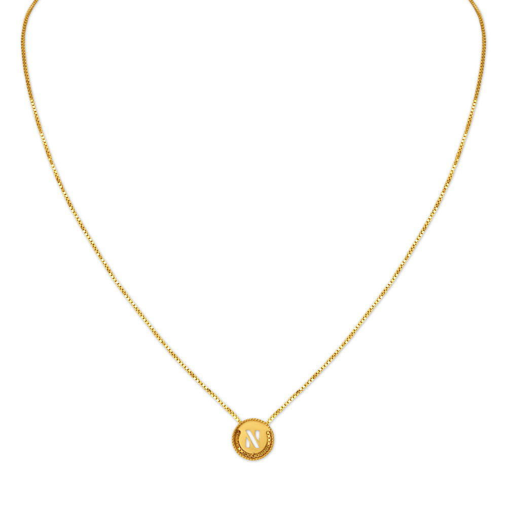 Alphabet pendant gold tanishq top