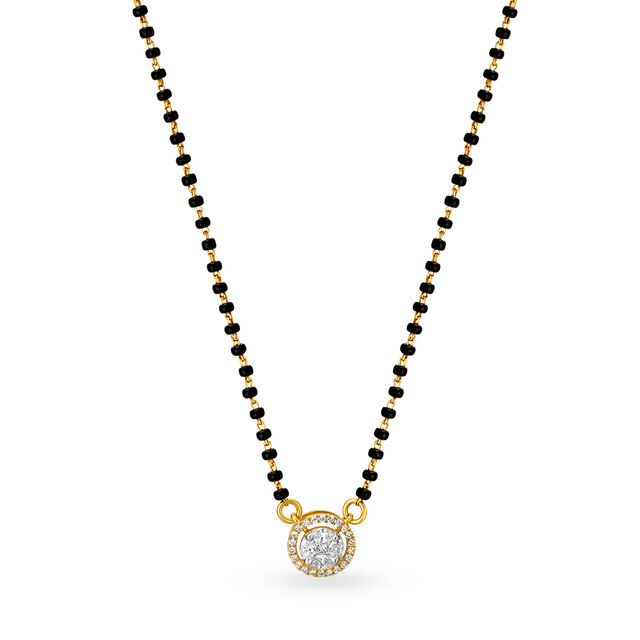 Eternal Sparkle Diamond Halo Mangalsutra,,hi-res image number null