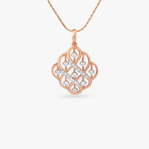 Regal Lattice Diamond Pendant