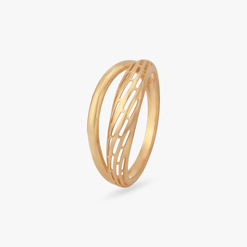 Sculpted Layer Gold Ring