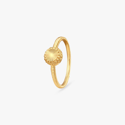 Sunburst Charm Gold Ring