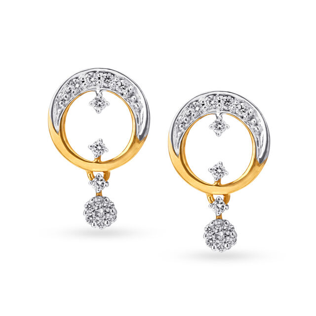 Eternity Circular Diamond Drop Earrings,,hi-res image number null