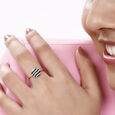 18 KT Yellow Gold Shimmering Waves Diamond Ring,,hi-res image number null