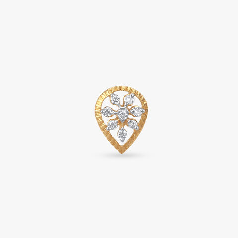 Petal Crest Diamond Nose Pin