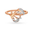 18KT Gold & Diamond Butterfly Finger Ring,,hi-res image number null