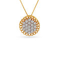 Majestic Dazzling Yellow and White Gold Diamond Pendant,,hi-res image number null