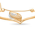 18 KT Yellow Gold Burning Flame Diamond Bangle,,hi-res image number null