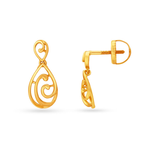 Dainty Pear Short Drop Earrings,,hi-res image number null