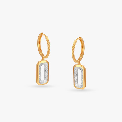 Urban Halo Diamond Hoop Earrings
