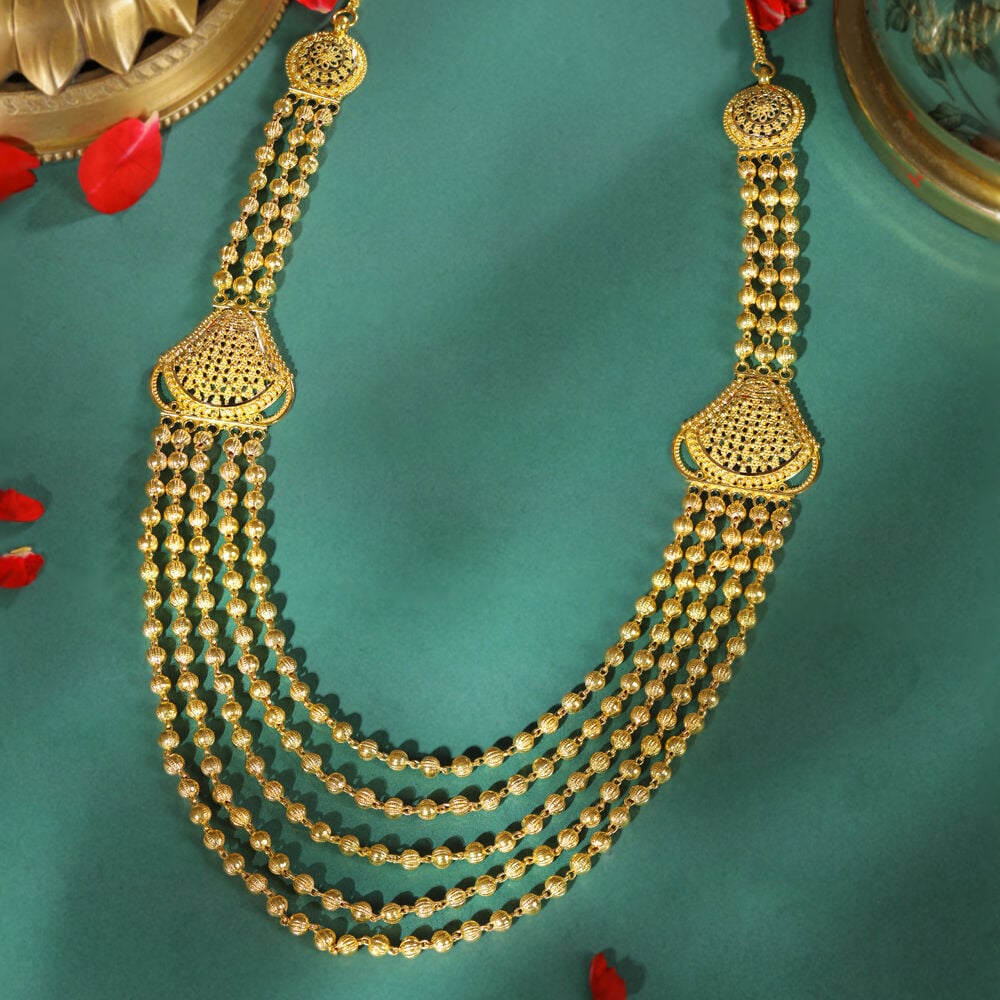 Gold haram designs in tanishq jewellery best sale