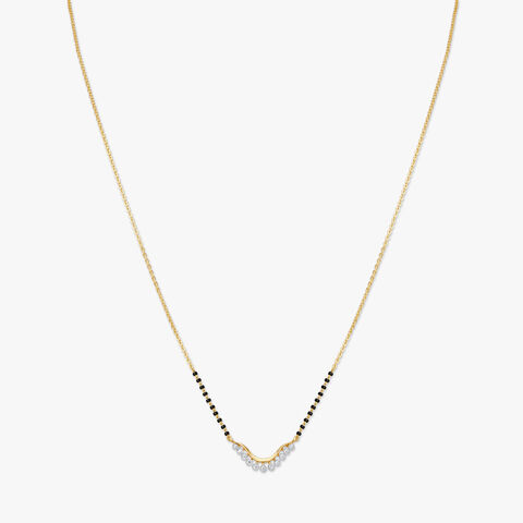 Elegant Wave Diamond Mangalsutra