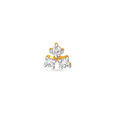 Petite Half Flower Gold and Diamond Nose Pin,,hi-res image number null