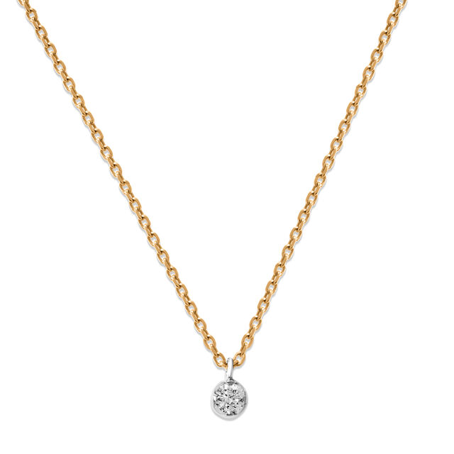 Mamma Mia 14 KT Yellow and White Gold Glow of Love  Pendant with Chain,,hi-res image number null