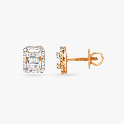 Minimal Chic Diamond Stud Earrings