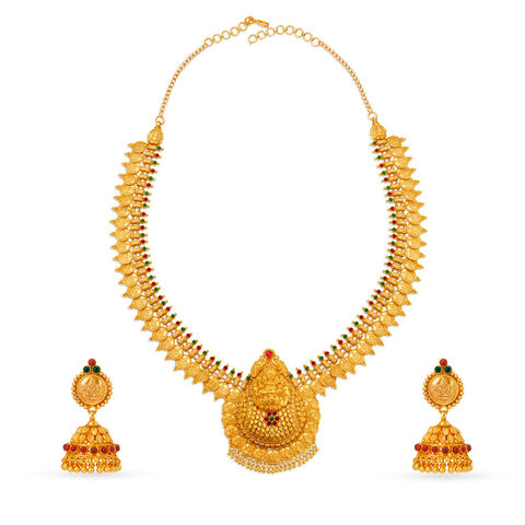 Regal Traditional Gold Necklace Set