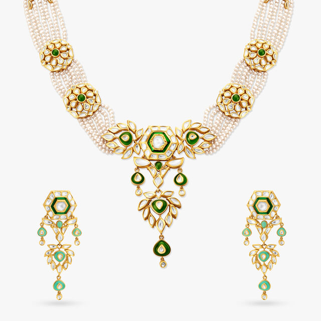 Intricate Kundan Polki Necklace Set,,hi-res image number null