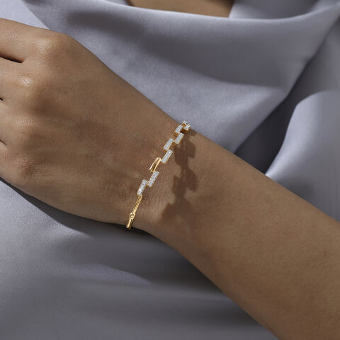 Linear Balance Diamond Bangle
