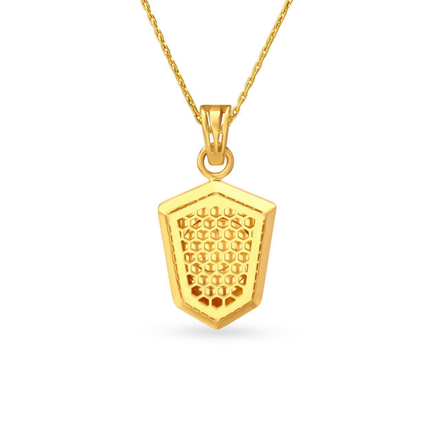 Moon and Star Engraved Men's Laser Cut Pendant,,hi-res image number null
